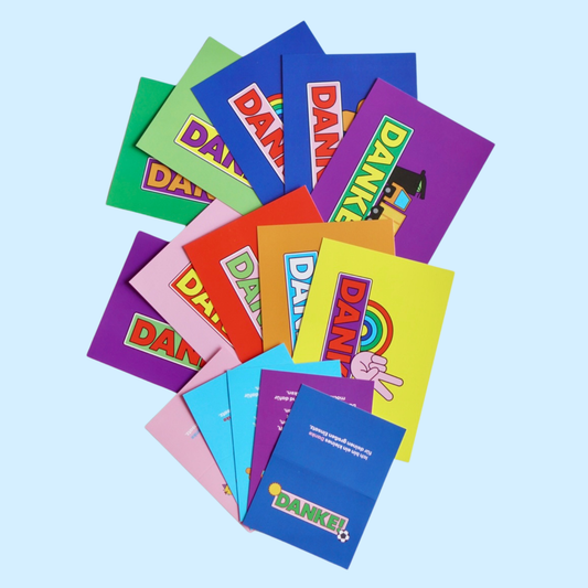 Buntes Dankeskarten-Set