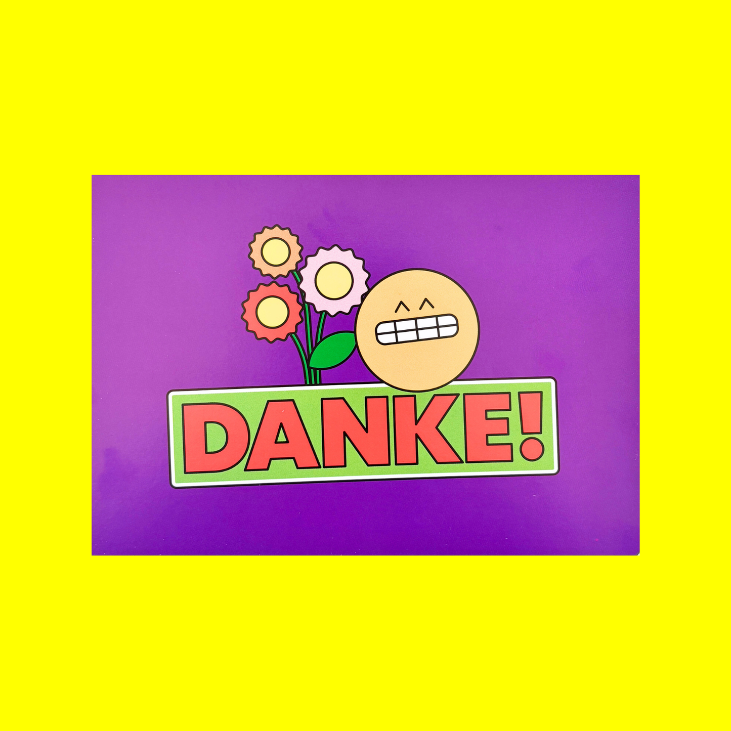 Buntes Dankeskarten-Set mit Stickern
