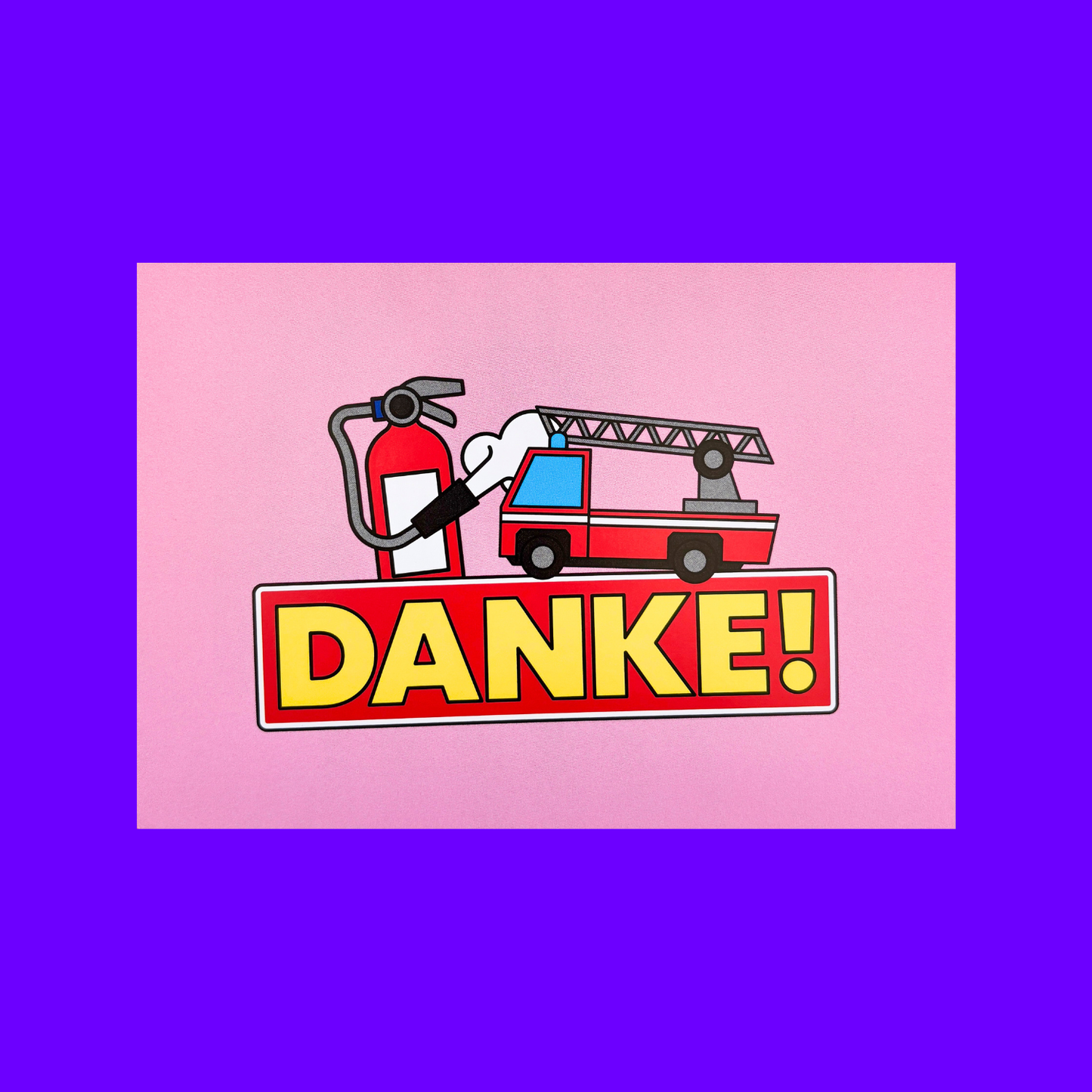 Buntes Dankeskarten-Set mit Stickern