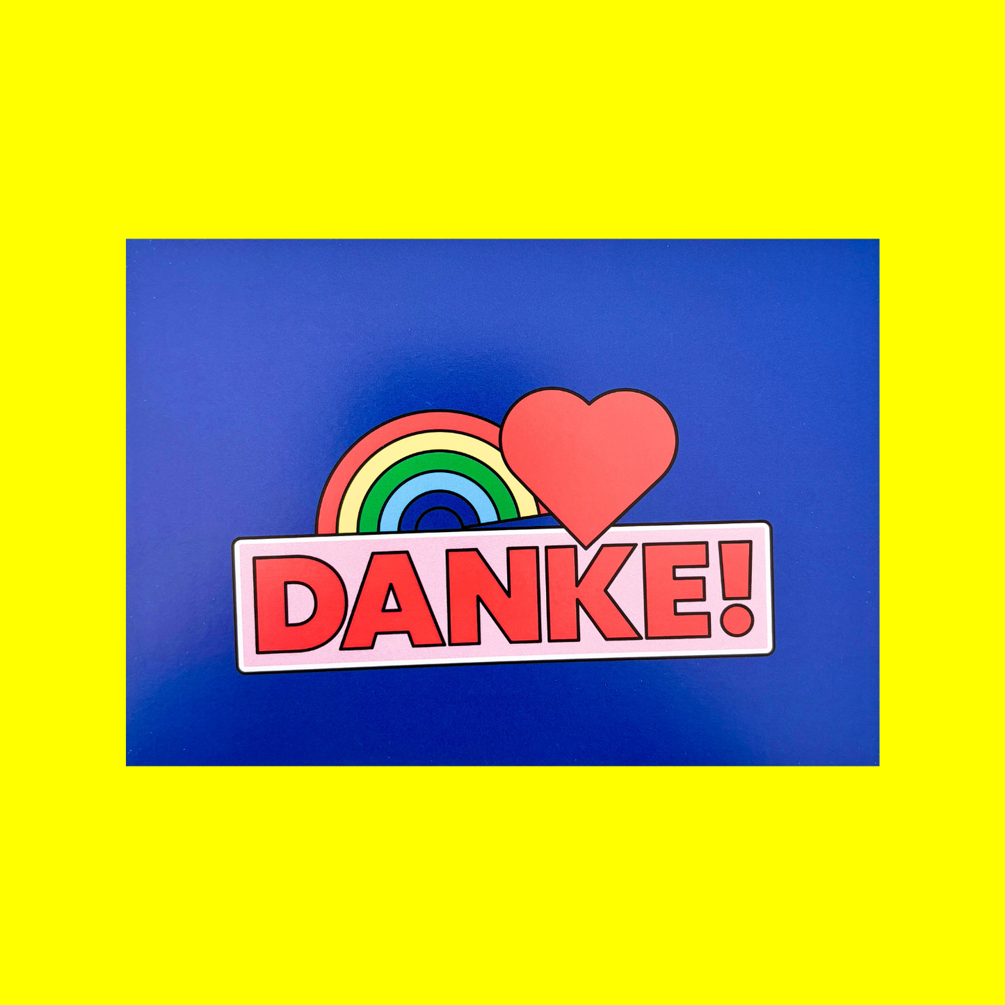 Buntes Dankeskarten-Set mit Stickern