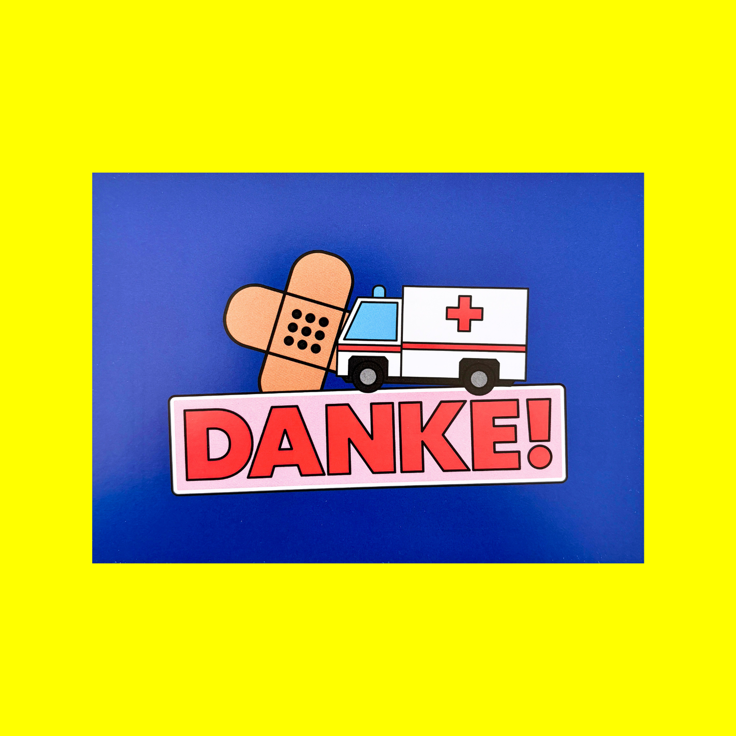 Buntes Dankeskarten-Set mit Stickern