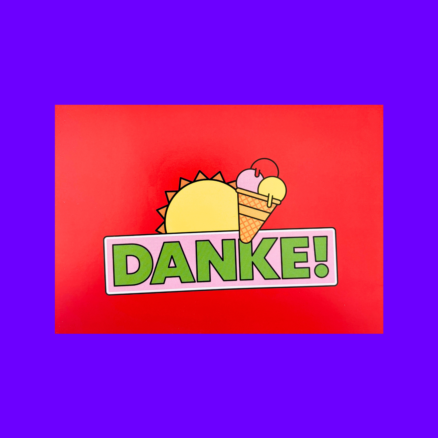 Buntes Dankeskarten-Set mit Stickern